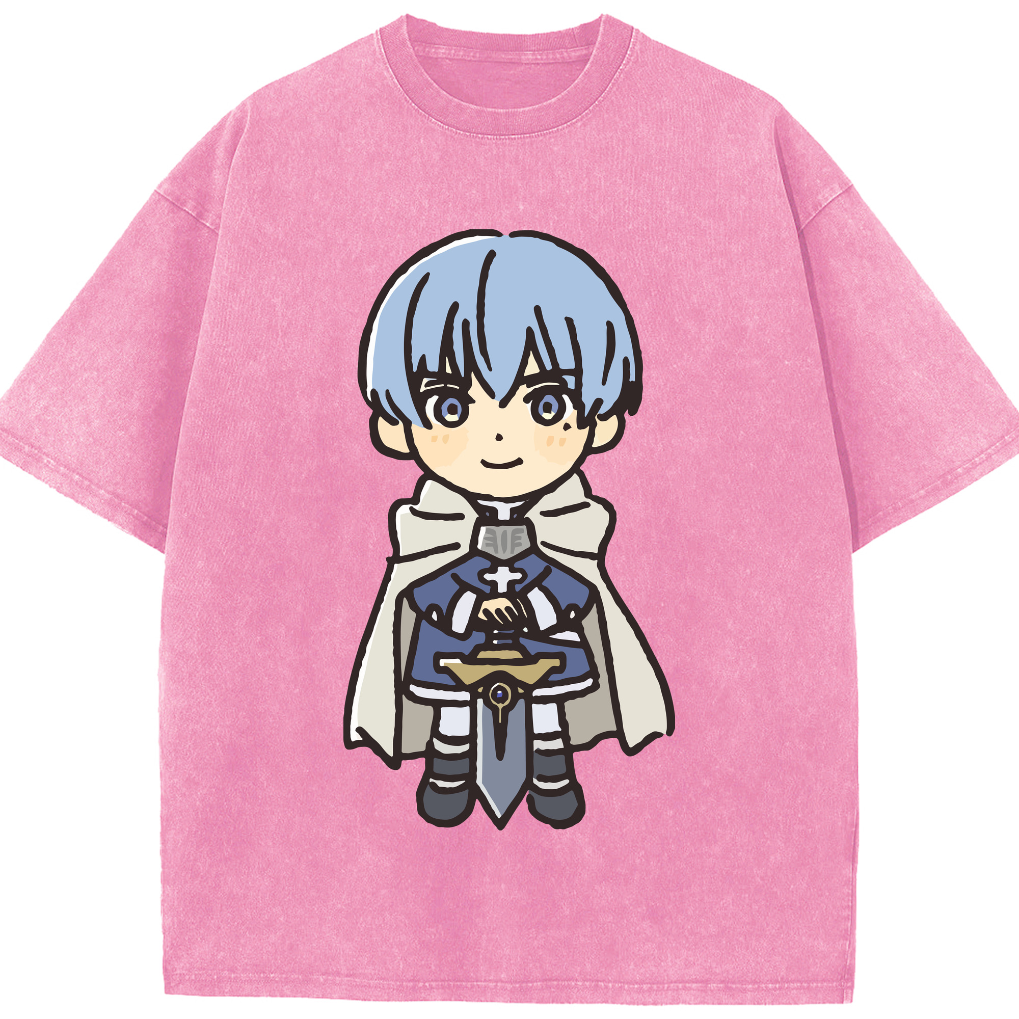 （画像用） 葬送のフリーレン Frieren 綿100% ヴィンテージ風 半袖Tシャツ（フロントプリント）